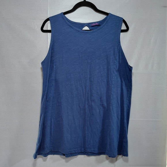 fresh produce Tops - Fresh Produce A-Line Sleeveless Top Women's XL Keyhole Back Blue Cotton